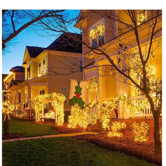 Solar String Lights 132Ft 400 LED Solar with Remote, 19 Modes Solar Warm White - Picture 5 of 7